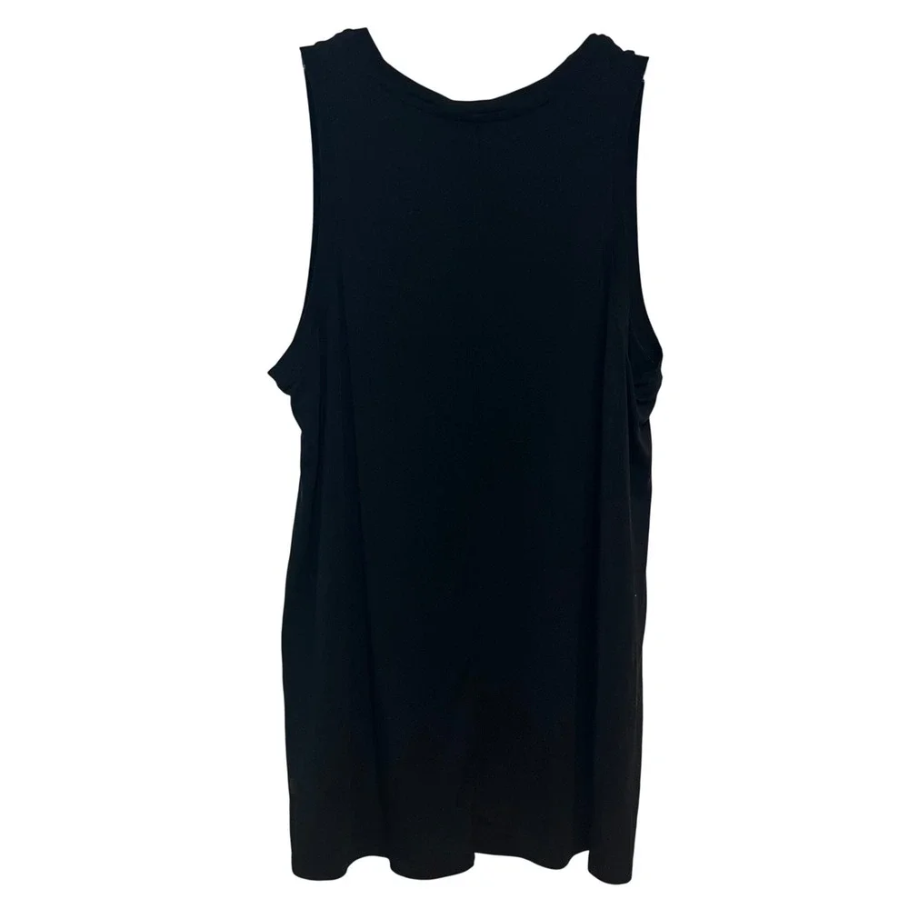 Lululemon‎ Tank Top Sleeveless Black Shirt Modal Silk Side Slit Estimated Medium